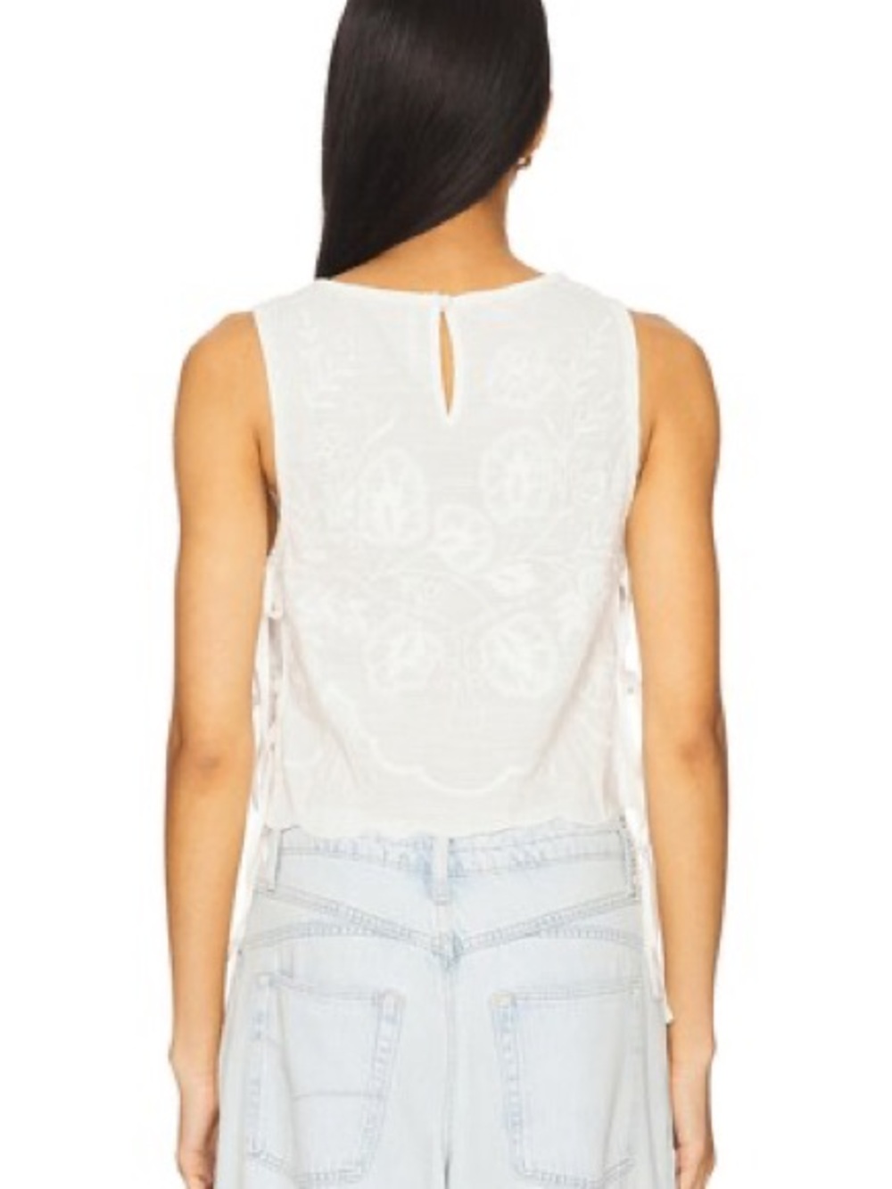 Free People Faded Gardens Tank in white - Picture 5 of 10